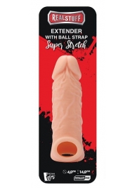 Телесная насадка EXTENDER WITH BALL STRAP 5.5 - 14 см. - Dream Toys - в Димитровграде купить с доставкой