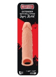 Телесная насадка EXTENDER WITH BALL STRAP 6.5 - 17 см. - Dream Toys - в Димитровграде купить с доставкой