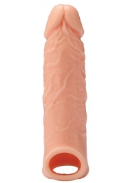 Телесная насадка EXTENDER WITH BALL STRAP 6.5 - 17 см. - Dream Toys - в Димитровграде купить с доставкой
