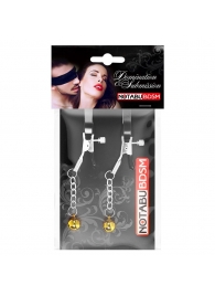 Оригинальные зажимы на соски с желтыми шариками - Notabu - купить с доставкой в Димитровграде