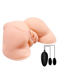 Телесная вибровагина Julie с 2 рабочими отверстиями - Baile - в Димитровграде купить с доставкой