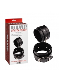 Черные оковы Classic Ankle Cuffs - Chisa - купить с доставкой в Димитровграде