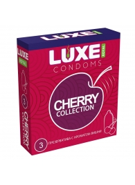 Презервативы с ароматом вишни LUXE Royal Cherry Collection - 3 шт. - Luxe - купить с доставкой в Димитровграде