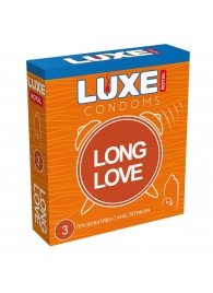 Презервативы с продлевающим эффектом LUXE Royal Long Love - 3 шт. - Luxe - купить с доставкой в Димитровграде