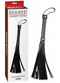 Черная многохвостая плеть Pleasure Whip - 46 см. - Chisa - купить с доставкой в Димитровграде