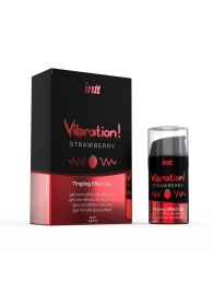 Жидкий интимный гель с эффектом вибрации Vibration! Strawberry - 15 мл. - INTT - купить с доставкой в Димитровграде