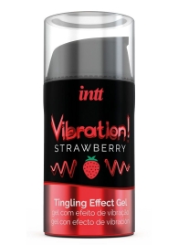 Жидкий интимный гель с эффектом вибрации Vibration! Strawberry - 15 мл. - INTT - купить с доставкой в Димитровграде