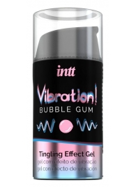Жидкий интимный гель с эффектом вибрации Vibration! Bubble Gum - 15 мл. - INTT - купить с доставкой в Димитровграде