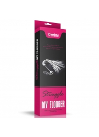 Серебристая плетка Struggle My Flogger с черной ручкой - 45 см. - Lovetoy - купить с доставкой в Димитровграде
