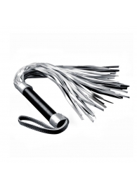 Серебристая плетка Struggle My Flogger с черной ручкой - 45 см. - Lovetoy - купить с доставкой в Димитровграде