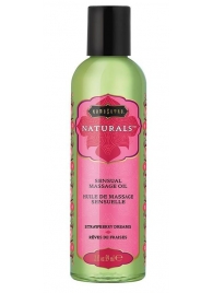 Массажное масло Naturals Strawberry Dreams с ароматом клубники - 59 мл. - Kama Sutra - купить с доставкой в Димитровграде