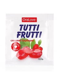 Гель-смазка Tutti-frutti со вкусом барбариса - 4 гр. - Биоритм - купить с доставкой в Димитровграде