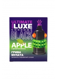 Черный стимулирующий презерватив  Грива мулата  с ароматом яблока - 1 шт. - Luxe - купить с доставкой в Димитровграде