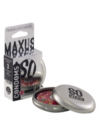 Экстремально тонкие презервативы в железном кейсе MAXUS Extreme Thin - 3 шт. - Maxus - купить с доставкой в Димитровграде