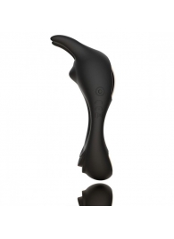 Черное эрекционное кольцо с двумя моторами Zeus Dual Vibe Cock Ring - FeelzToys - в Димитровграде купить с доставкой
