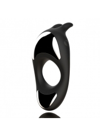 Черное эрекционное кольцо с двумя моторами Zeus Dual Vibe Cock Ring - FeelzToys - в Димитровграде купить с доставкой