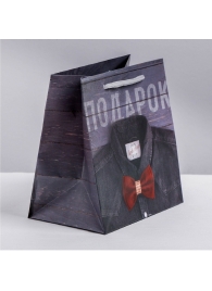 Ламинированный квадратный пакет «Мужской стиль» - 14 х 14 х 9 см. - Сима-Ленд - купить с доставкой в Димитровграде