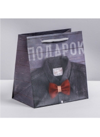 Ламинированный квадратный пакет «Мужской стиль» - 14 х 14 х 9 см. - Сима-Ленд - купить с доставкой в Димитровграде