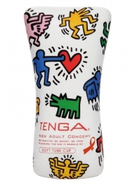 Мастурбатор-туба Keith Haring Soft Tube CUP - Tenga - в Димитровграде купить с доставкой