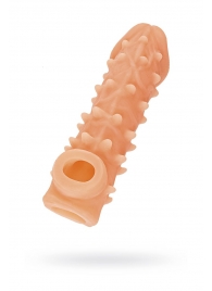 Телесная закрытая насадка с пупырышками Cock Sleeve Size M - 15,6 см. - KOKOS - в Димитровграде купить с доставкой