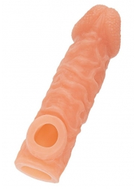 Телесная закрытая насадка с шершавой головкой Cock Sleeve Size M - 15,6 см. - KOKOS - в Димитровграде купить с доставкой