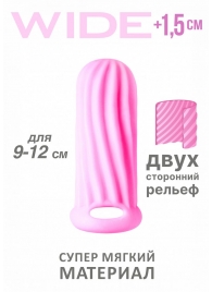 Розовый фаллоудлинитель Homme Wide - 11 см. - Lola Games - в Димитровграде купить с доставкой