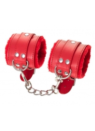 Красные наручники Anonymo из искусственной кожи - ToyFa - купить с доставкой в Димитровграде