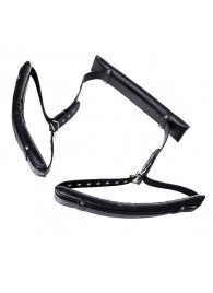 Черные кожаные стропы для фиксации Anonymo - ToyFa - купить с доставкой в Димитровграде