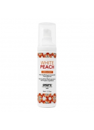 Разогревающее массажное масло Gourmet White Peach Organic с органическими ингредиентами - 50 мл. - Exsens - купить с доставкой в Димитровграде