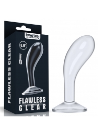 Прозрачный стимулятор простаты Flawless Clear Prostate Plug - 15 см. - Lovetoy - в Димитровграде купить с доставкой