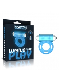Голубое, светящееся в темноте эрекционное виброкольцо Lumino Play Vibrating Penis Ring - Lovetoy - в Димитровграде купить с доставкой