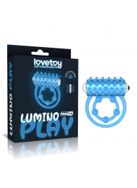 Голубое, светящееся в темноте виброкольцо Lumino Play Vibrating Penis Ring - Lovetoy - в Димитровграде купить с доставкой