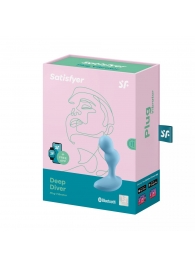Голубой анальный вибростимулятор Deep Driver - 11,2 см. - Satisfyer - в Димитровграде купить с доставкой