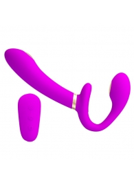 Лиловый безремневой страпон с функцией электростимуляции Thunderbird - Baile - купить с доставкой в Димитровграде