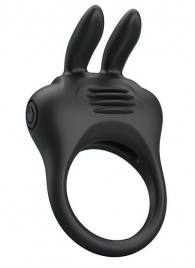 Черное эрекционное кольцо с вибрацией Davion - Baile - в Димитровграде купить с доставкой