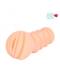 Телесный мастурбатор-вагина с комплектом эрекционных колец - Bior toys - в Димитровграде купить с доставкой