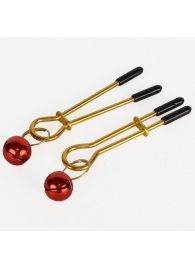 Золотистые зажимы с колокольчиками Gold - Sitabella - купить с доставкой в Димитровграде