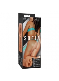 Мастурбатор-вагина цвета карамели Sofia с вибрацией - Blush Novelties - в Димитровграде купить с доставкой