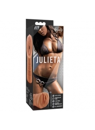 Мастурбатор-вагина цвета карамели Julieta с вибрацией - Blush Novelties - в Димитровграде купить с доставкой