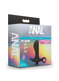 Черный анальный вибратор Silicone Vibrating Prostate Massager 01 - 10,8 см. - Blush Novelties - в Димитровграде купить с доставкой
