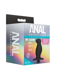 Черный анальный вибромассажёр Silicone Vibrating Prostate Massager 02 - 10,8 см. - Blush Novelties - в Димитровграде купить с доставкой