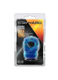 Голубое эрекционное виброкольцо Reusable 5 Function Cock Ring - Blush Novelties - в Димитровграде купить с доставкой