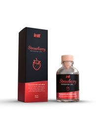 Массажный гель с ароматом клубники Strawberry - 30 мл. - INTT - купить с доставкой в Димитровграде