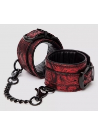 Красно-черные наручники Reversible Faux Leather Wrist Cuffs - Fifty Shades of Grey - купить с доставкой в Димитровграде
