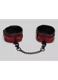 Красно-черные оковы Reversible Faux Leather Ankle Cuffs - Fifty Shades of Grey - купить с доставкой в Димитровграде