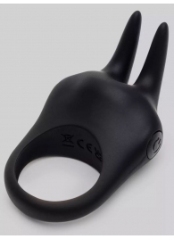 Черное эрекционное виброкольцо Sensation Rechargeable Vibrating Rabbit Love Ring - Fifty Shades of Grey - в Димитровграде купить с доставкой