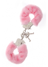 Металлические наручники с розовой меховой опушкой METAL HANDCUFF WITH PLUSH PINK - Dream Toys - купить с доставкой в Димитровграде