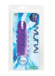 Закрытая фиолетовая насадка с пупырышками SAMURAI PENIS SLEEVE PURPLE - 14,5 см. - NMC - в Димитровграде купить с доставкой
