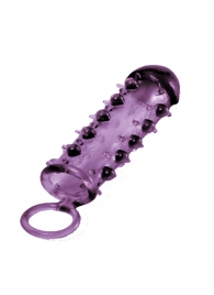 Закрытая фиолетовая насадка с пупырышками SAMURAI PENIS SLEEVE PURPLE - 14,5 см. - NMC - в Димитровграде купить с доставкой