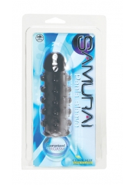 Дымчатая стимулирующая насадка с закрытой головкой SAMURAI PENIS SLEEVE BLACK - 14,5 см. - NMC - в Димитровграде купить с доставкой